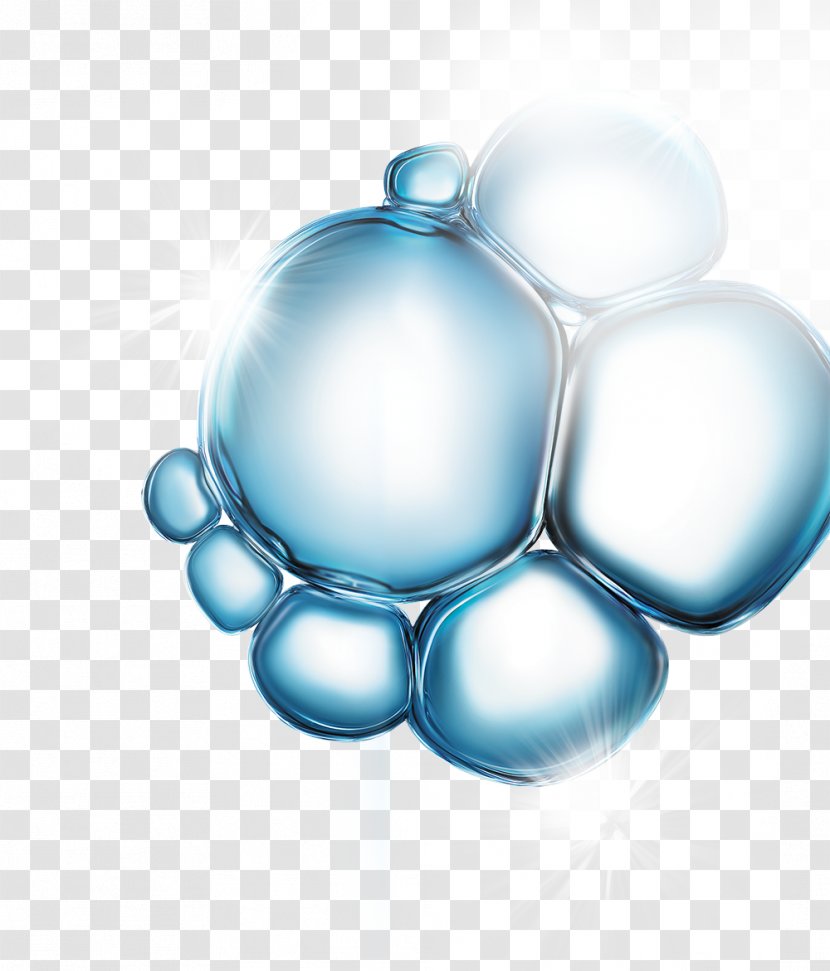 Poster Cosmetics Cosmetology Advertising - Cosmetics, Water Molecules, Light Blue Transparent PNG