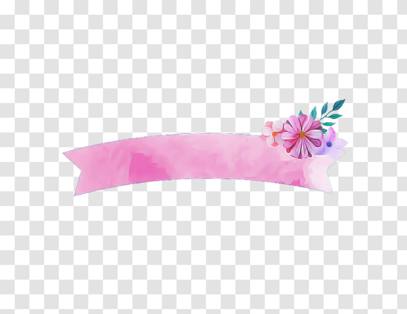 Pink Petal Headband Ribbon Transparent PNG