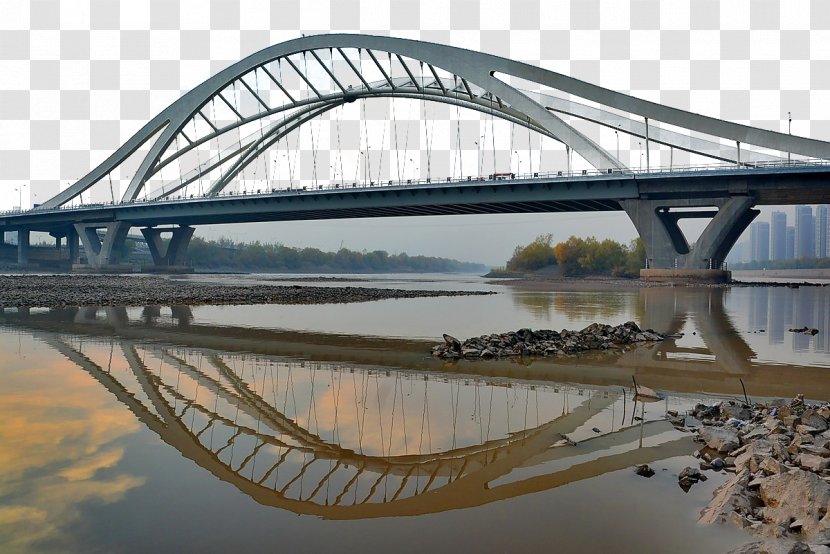 Lanzhou Yellow River Yangtze Arch Bridge - Concrete - Deep In Transparent PNG