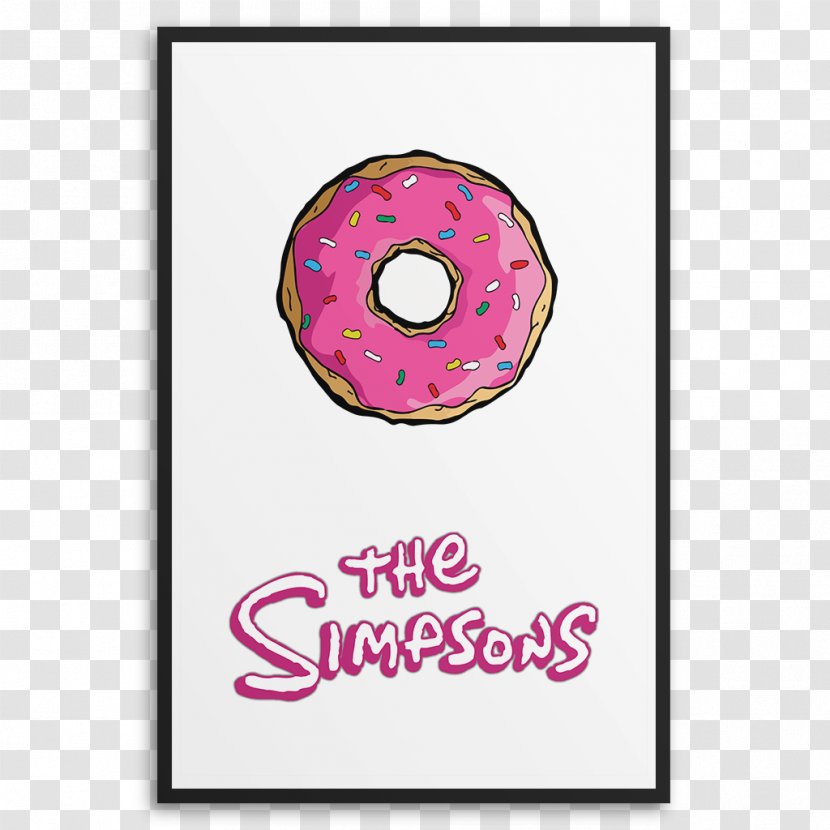 Homer Simpson Donuts Poster Font Gift - Idea - Donut Drawing Transparent PNG