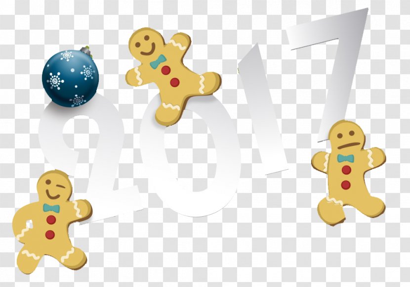 Gingerbread Man Christmas New Year - Typeface - 2017 Transparent PNG