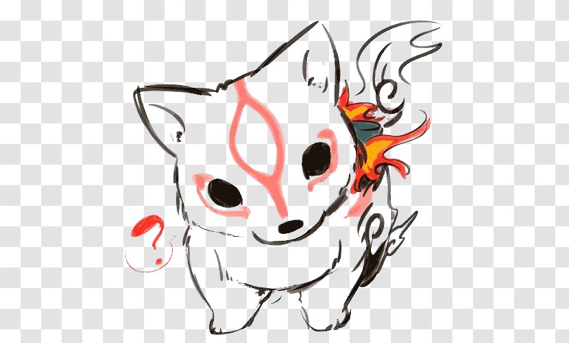 Ōkamiden Amaterasu Video Game Kitsune - Watercolor - Fixfire Transparent PNG