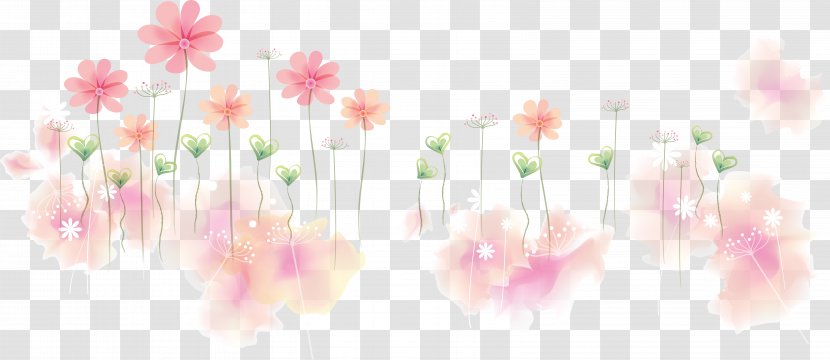 Flower Floral Design - Peach - Pink Transparent PNG