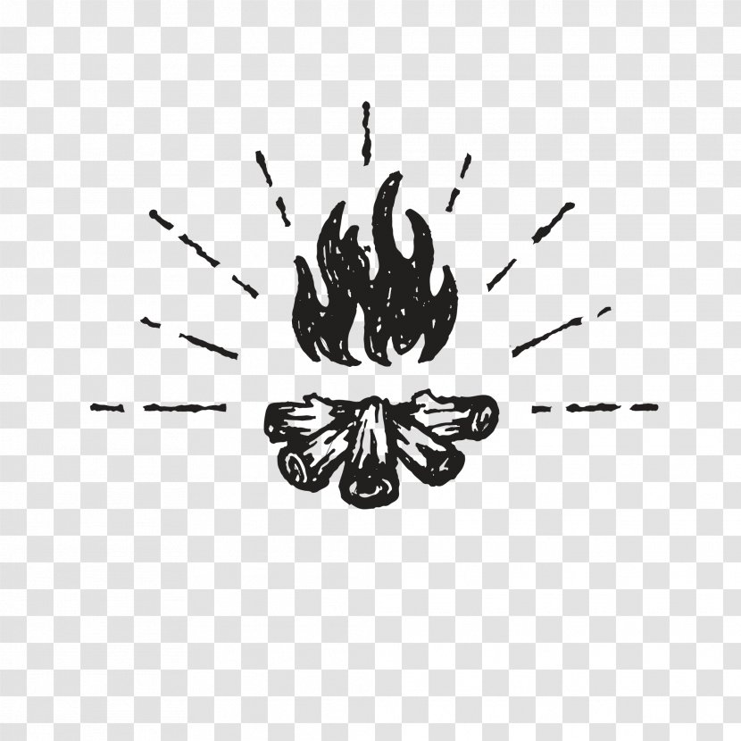 Vector Graphics Campfire Camping Illustration Drawing - Logo - Free Chalk Transparent PNG