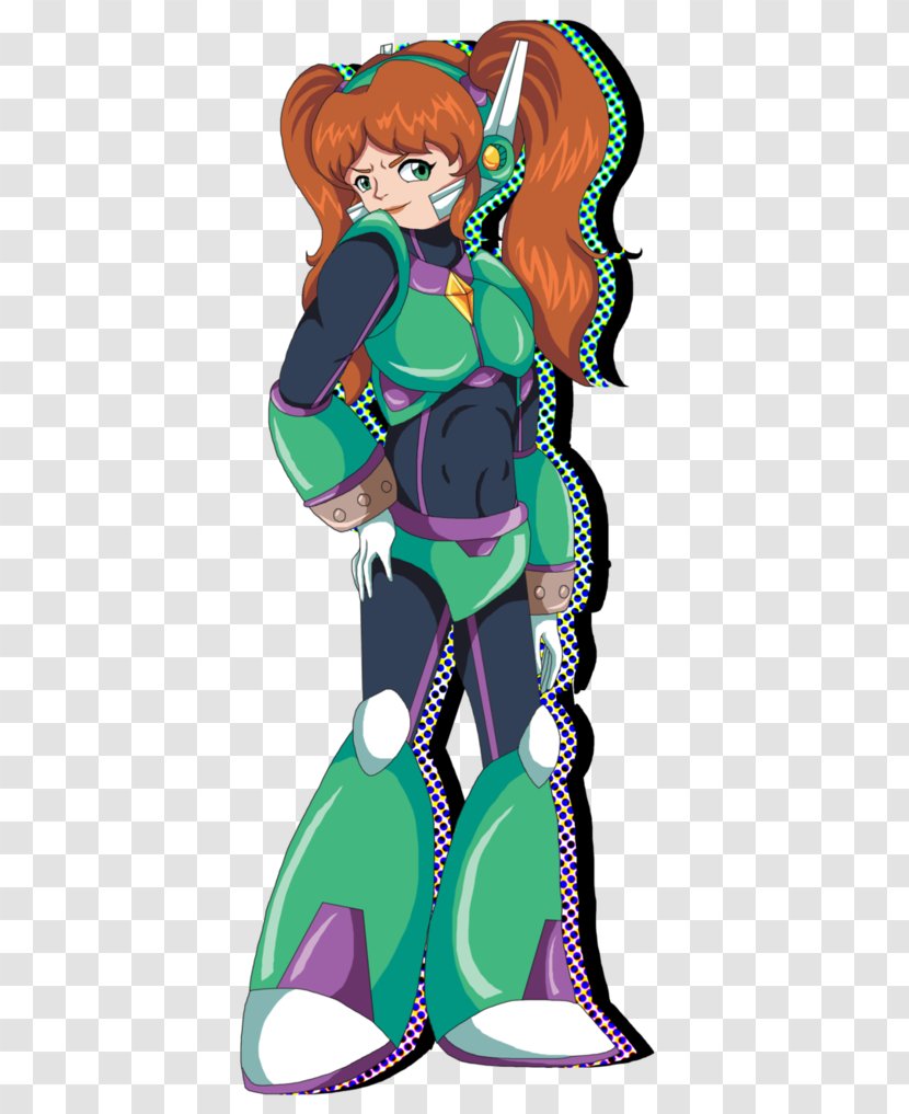 Mega Man Proto Fan Art Woman - Flower Transparent PNG