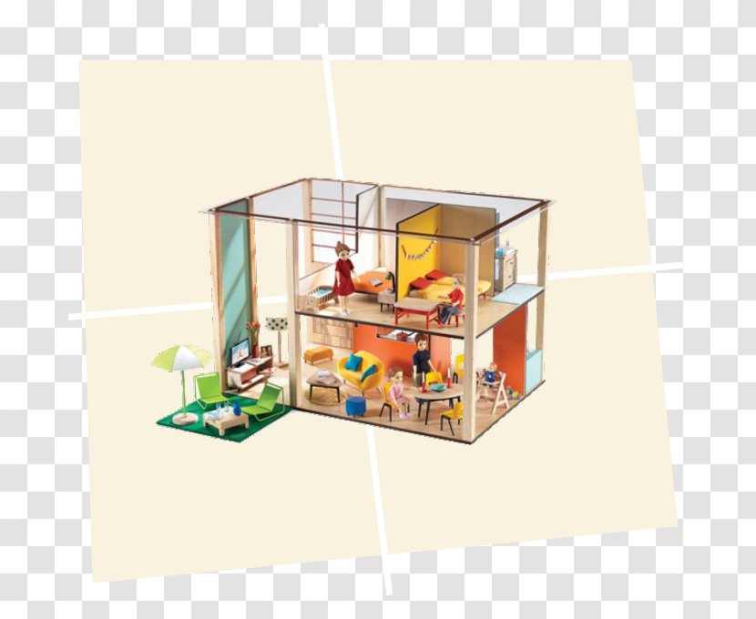 Cube House Dollhouse Djeco - Furniture Transparent PNG