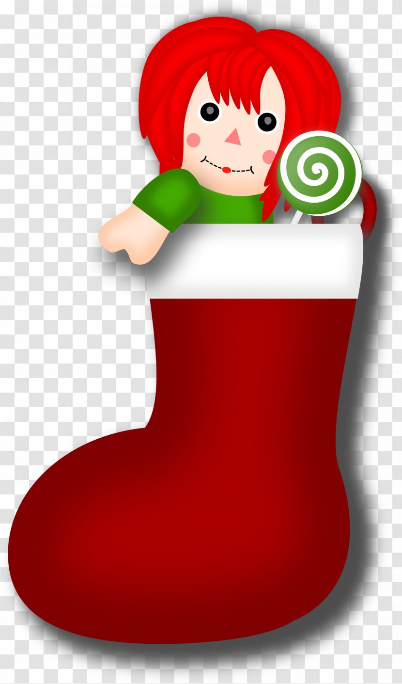 Raggedy Ann Santa Claus Rag Doll Christmas Stockings - Cliparts Transparent PNG
