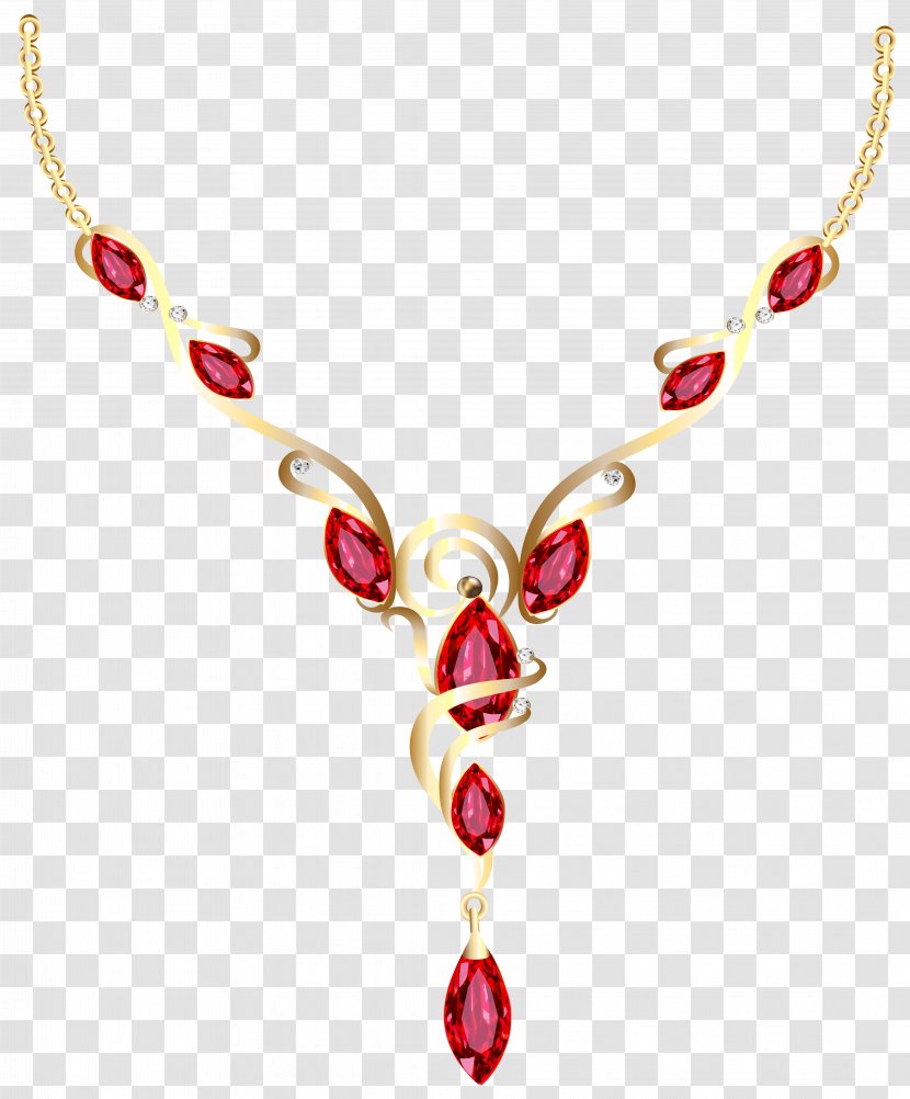 Earring Necklace Jewellery Clip Art - Chain - Gold Transparent PNG