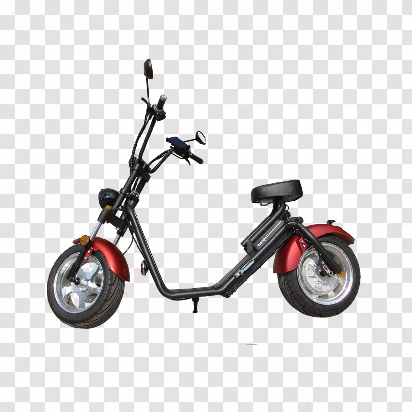 Motorized Scooter Big Wheel Bicycle - Fat Tire Transparent PNG