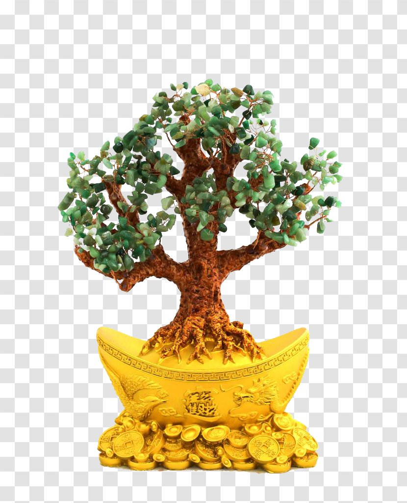 Bonsai Tree Flowerpot - Designer - Lucky Free Pull Jewelry Transparent PNG