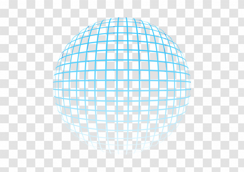 Turquoise Blue Sphere Line Pattern Transparent PNG