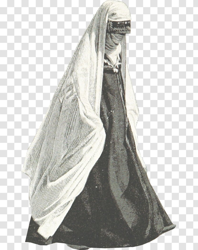 Costume Design Gown White - Arab Woman Transparent PNG