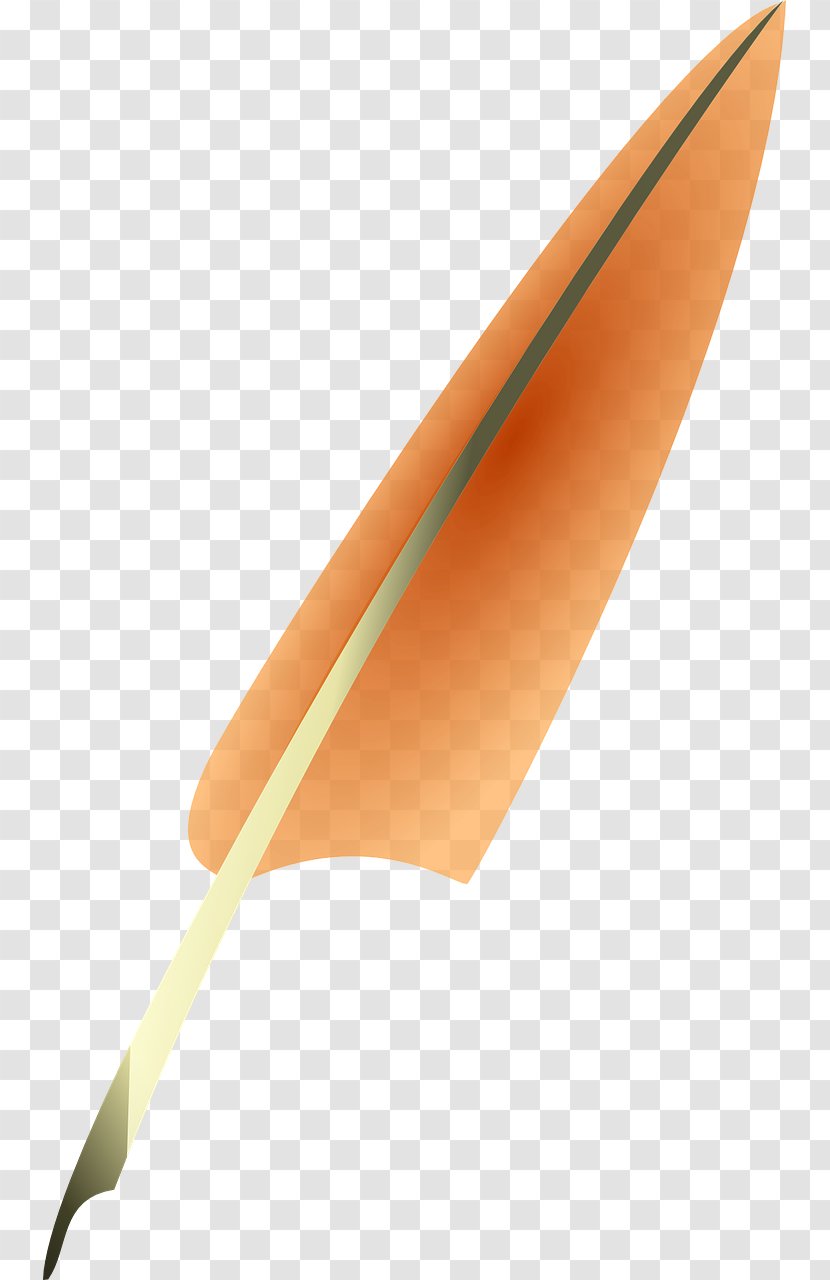 Quill Fountain Pen Nib Ink - Orange Transparent PNG