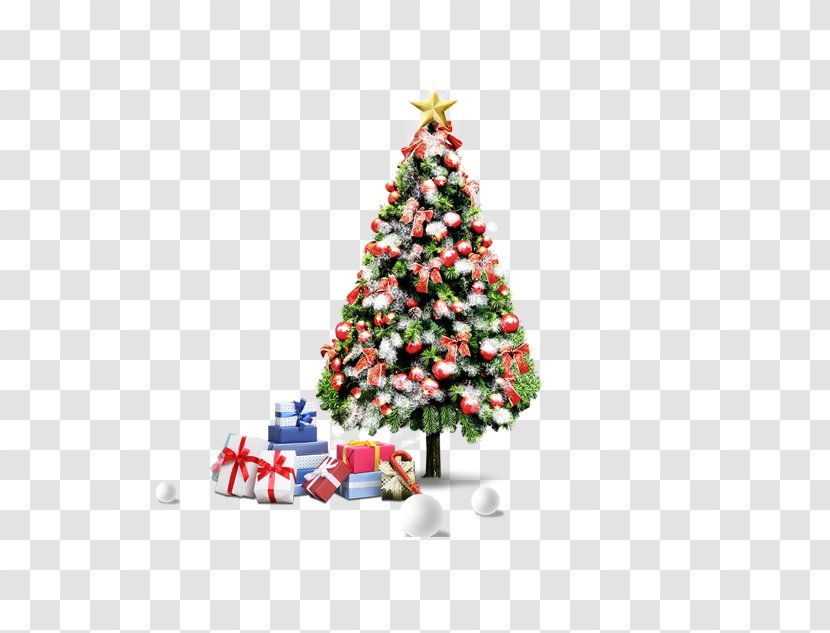 Santa Claus Christmas Decoration Ornament Tree - Evergreen Transparent PNG