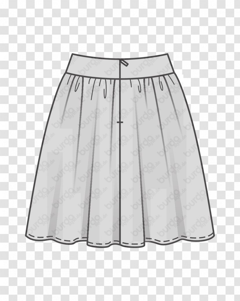 Skirt Fashion Sash Technical Draw Pattern - White - Material American Transparent PNG