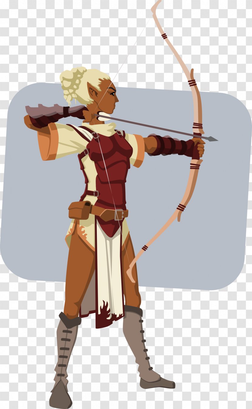 Bow And Arrow Archery Clip Art - Spear - Archer Transparent PNG