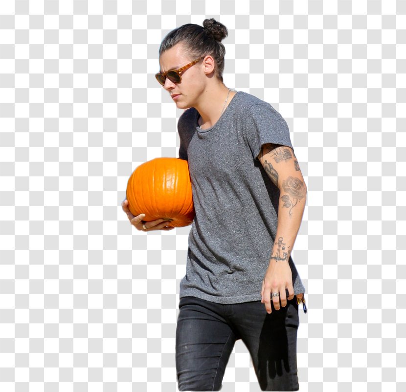 Harry Styles The Late Show With James Corden Bun Hairstyle Male - Shoulder Transparent PNG