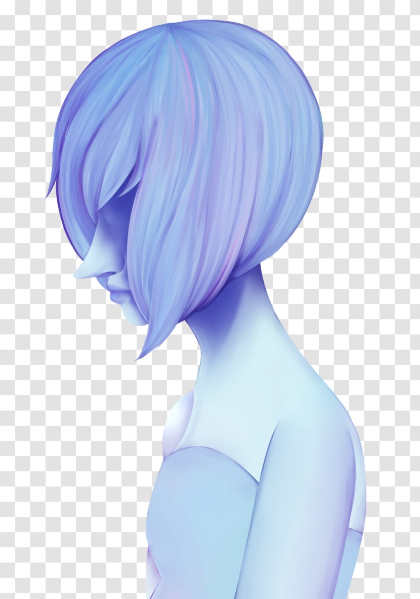 DeviantArt Silhouette Hair Coloring - Blue - Pearl Transparent PNG
