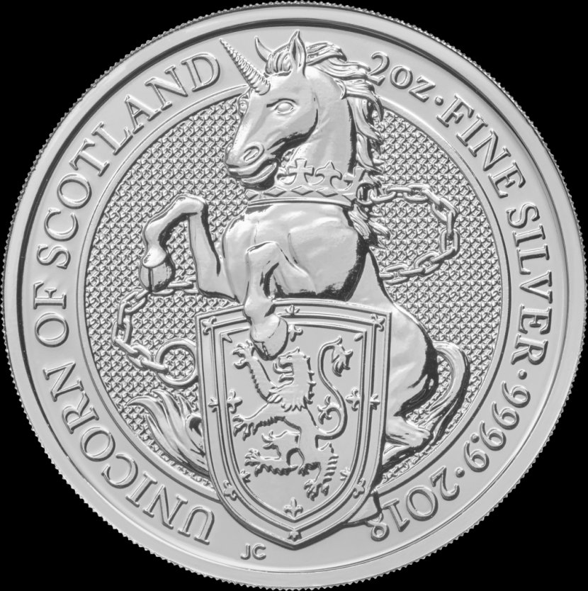 Royal Mint The Queen's Beasts Unicorn Bullion Coin - Ounce - Silver Transparent PNG