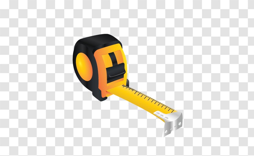 Hardware Tool Yellow - Measurement - Tape Measure Transparent PNG