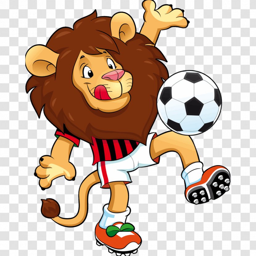 Sticker Lion Child Sports Football Transparent PNG