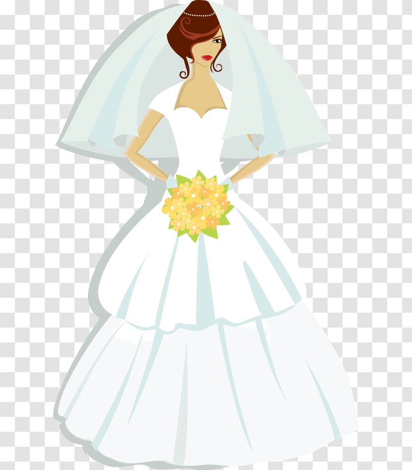 Contemporary Western Wedding Dress T-shirt Bride - Frame - Women Wear A Transparent PNG