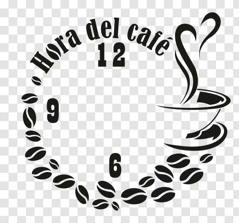Coffee Cafe Wall Decal Clock Cappuccino Transparent PNG