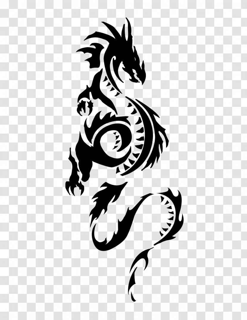 Dragon Drawing Visual Arts - Art - Tribal Arrow Transparent PNG