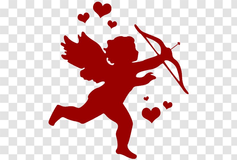 Valentine's Day Cupid Heart Romance Gift - Watercolor Transparent PNG