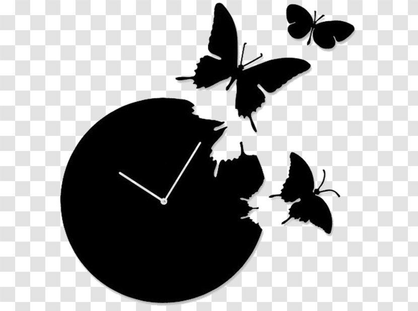 Butterfly Clock Window Time - Invertebrate Transparent PNG