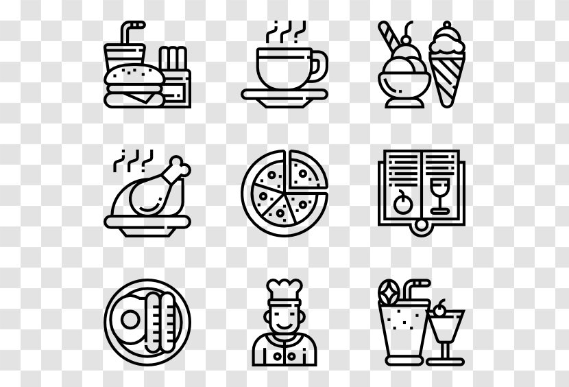 Symbol Home Appliance Clip Art - Black And White - Family Dining Transparent PNG
