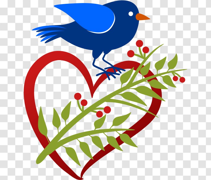 Bird Line Art - Branch - Holly Songbird Transparent PNG