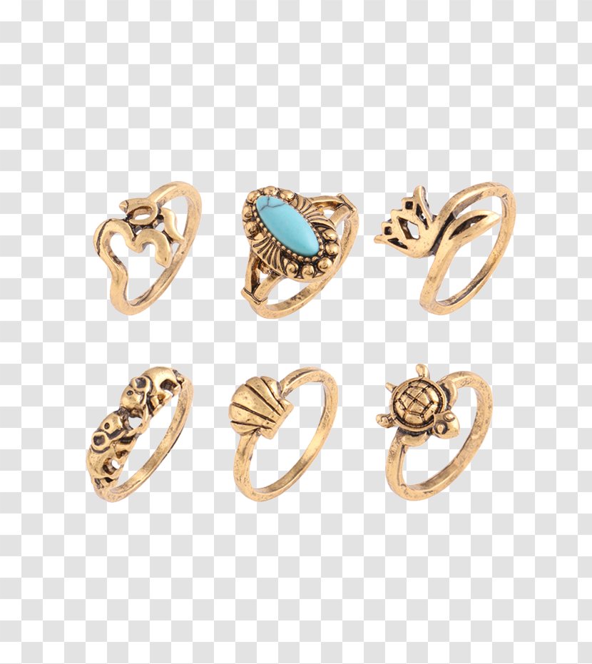 Ring Jewellery Turquoise Gold Necklace - Fashion Transparent PNG