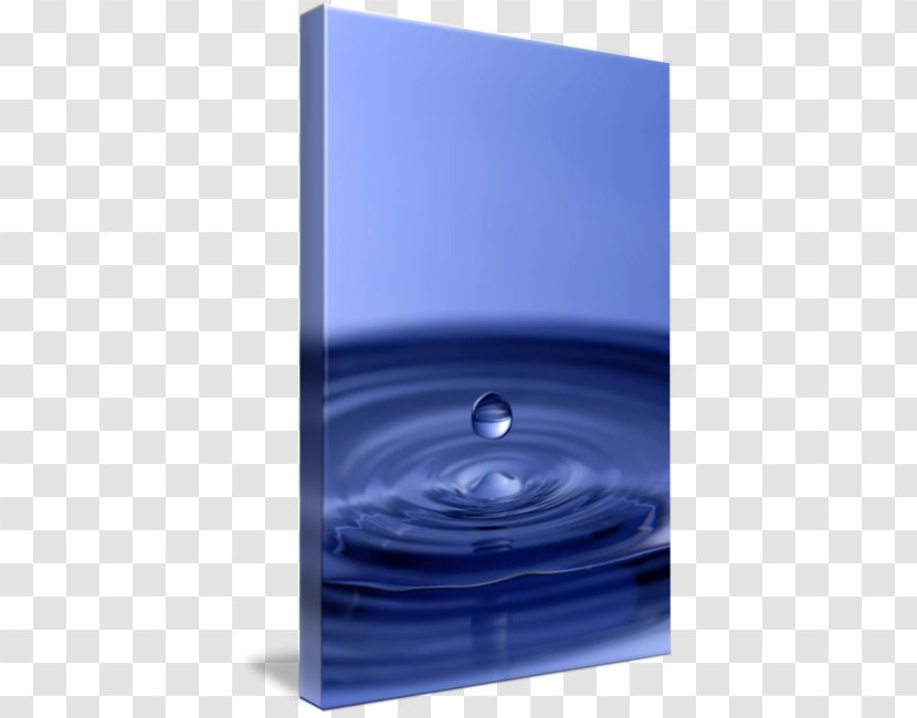 Gallery Wrap Canvas Water - Drop - Blue Droplet Transparent PNG