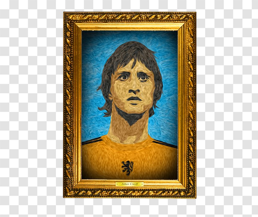 Johan Cruyff Netherlands National Football Team Work Of Art Painting - Modern Transparent PNG