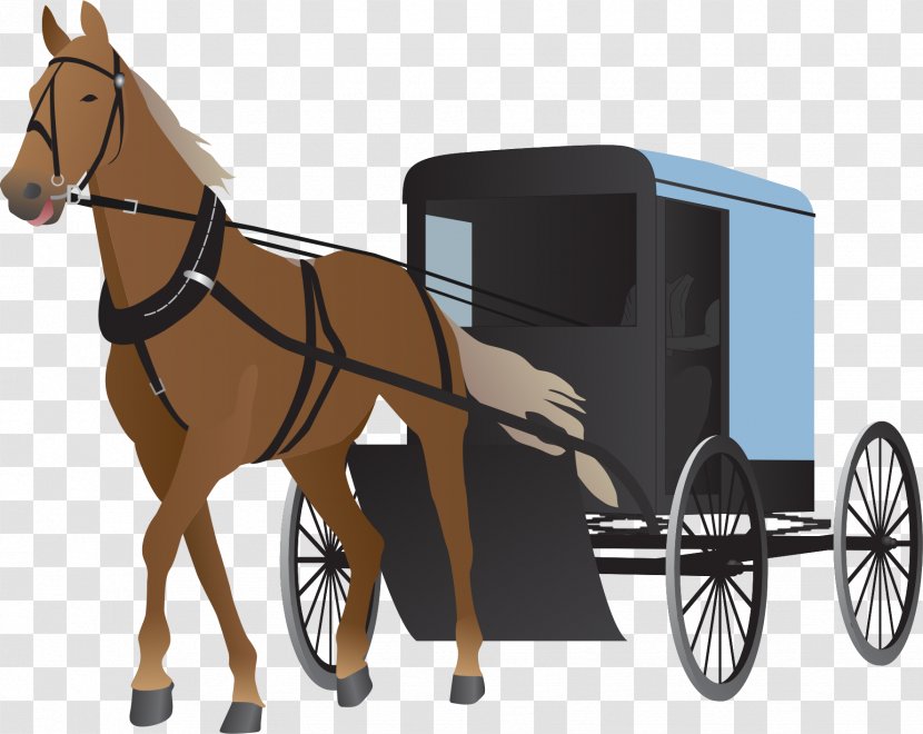 Horse And Buggy Carriage Horse-drawn Vehicle Clip Art - Pack Animal Transparent PNG