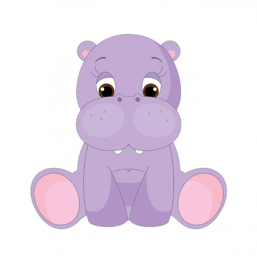 Hippopotamus Baby Hippos Cartoon Cuteness Clip Art - Silhouette - Hippo Transparent PNG