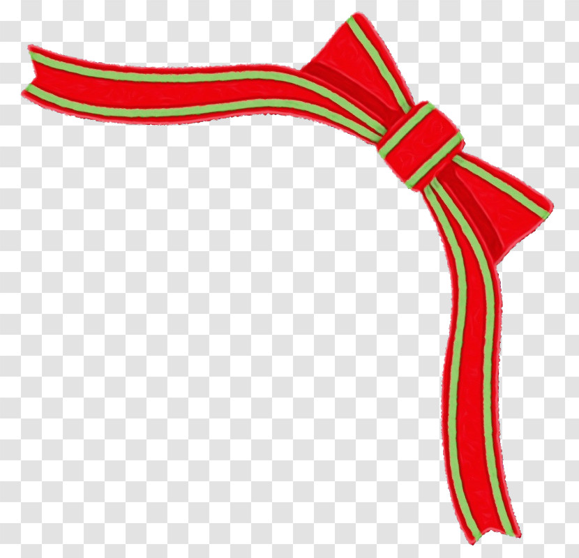 Red Line Ribbon Transparent PNG