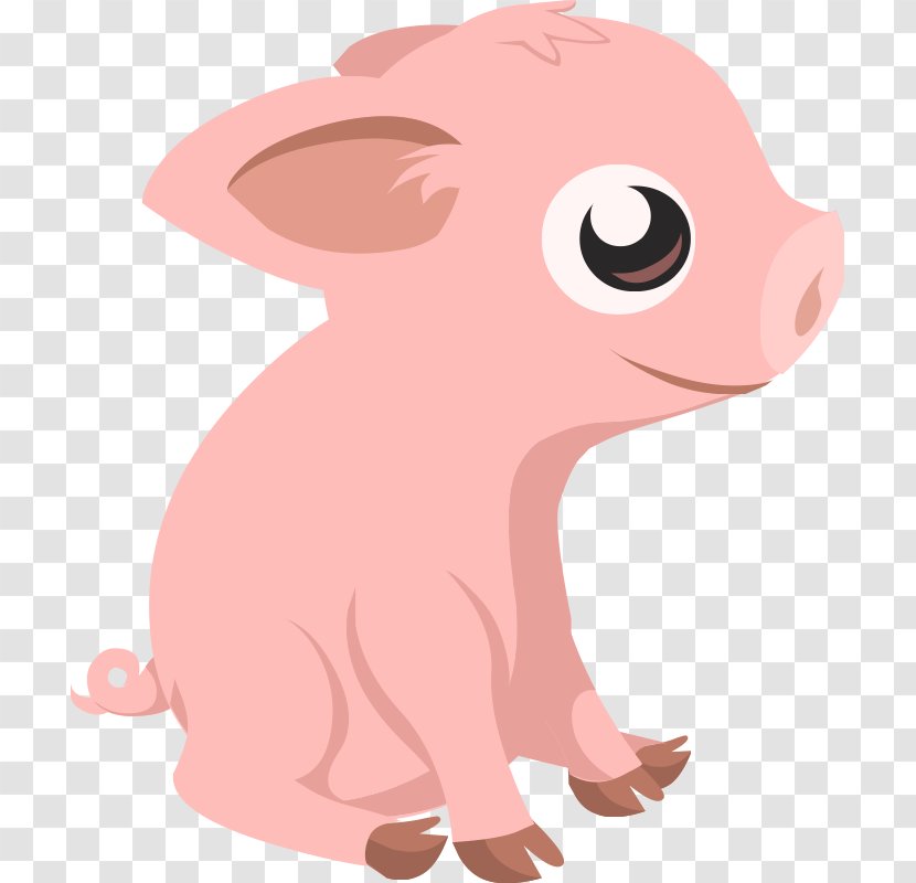 Domestic Pig Cuteness Clip Art - Livestock - Cute Cliparts Transparent PNG