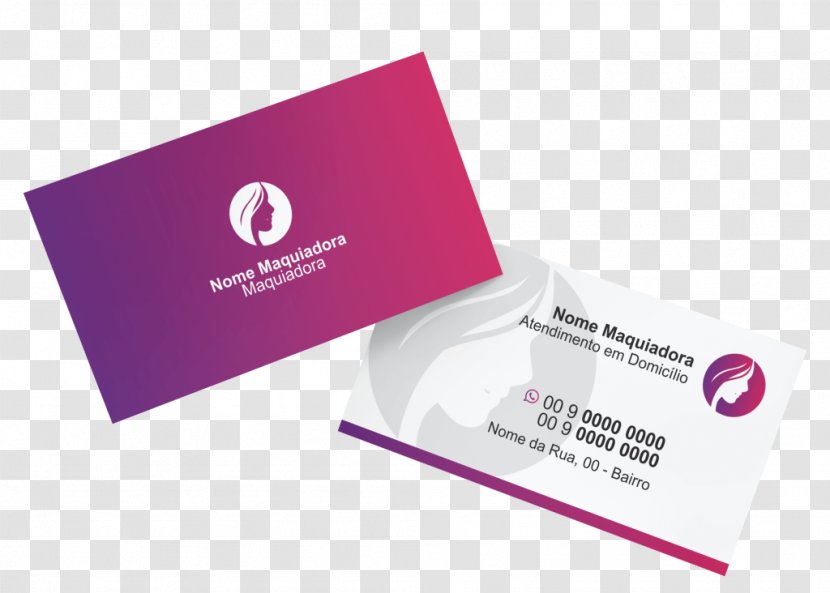 Business Cards Credit Card Make-up Artist Logo - Beauty Transparent PNG