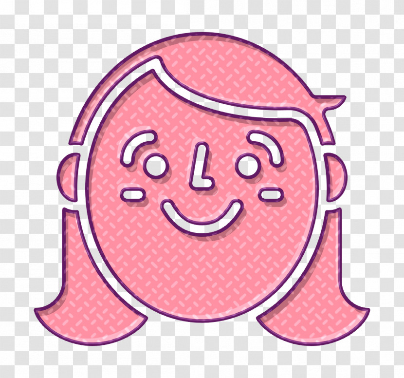 Happy People Icon Emoji Icon Woman Icon Transparent PNG