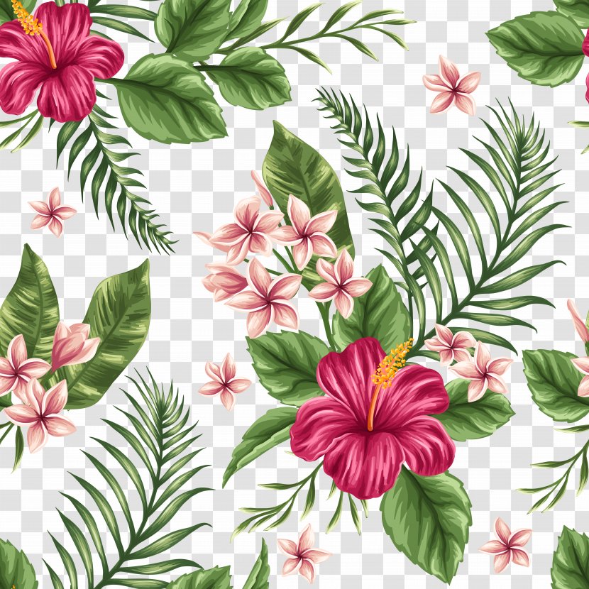 Flower Tropics Watercolor Painting - Petal - Hand-painted Flowers Background Transparent PNG