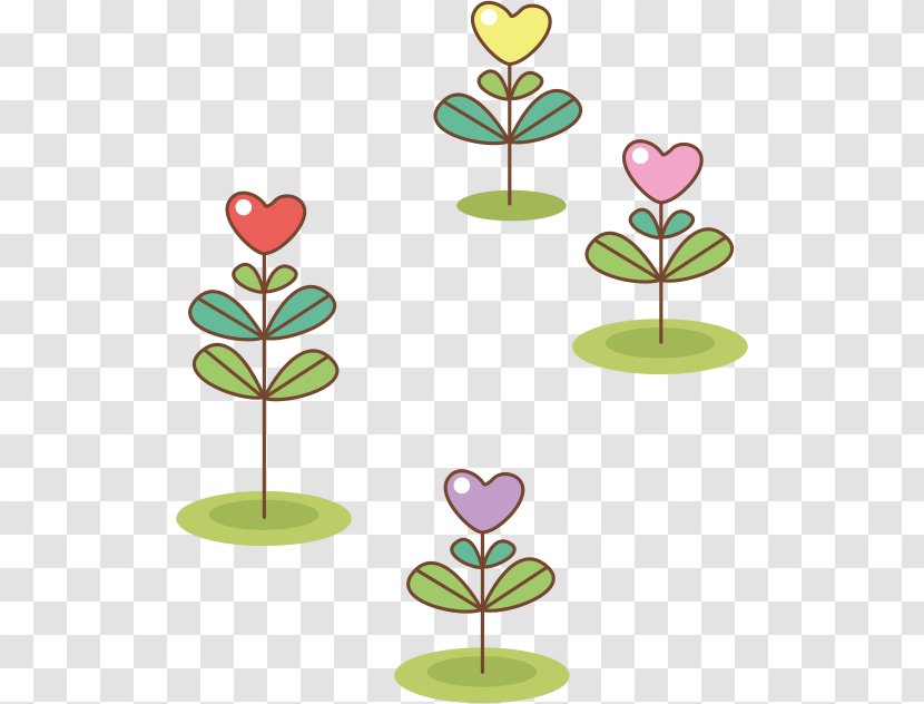 Adobe Illustrator Illustration - Flora - Hand-painted Love Grass Transparent PNG