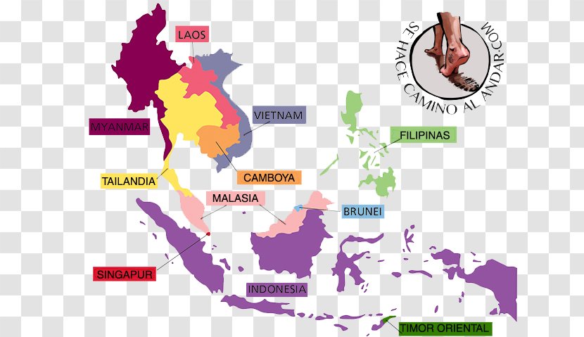Member States Of The Association Southeast Asian Nations Map Cambodia Image - World - Todos Los Paises Del Mapa De Asia Transparent PNG