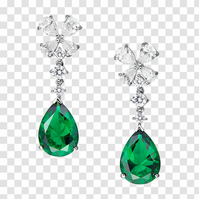 Earring Emerald Jewellery Necklace - Fashion Accessory - Ear Ring Transparent PNG
