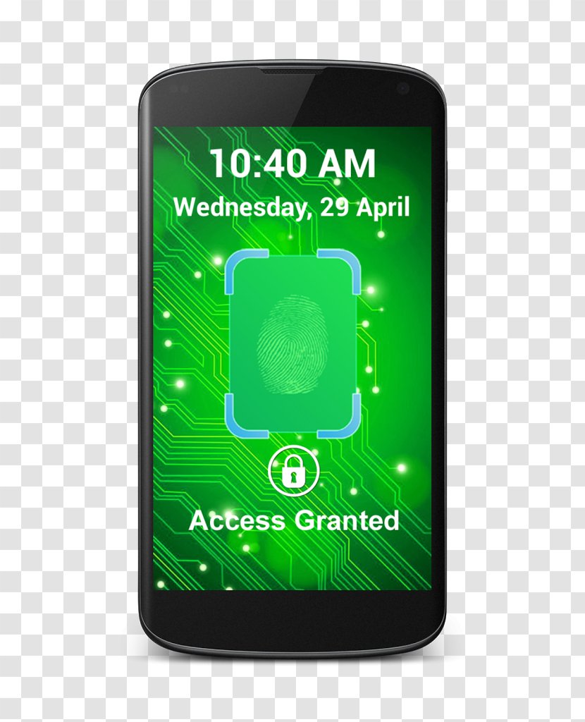 Smartphone Fingerprint Lock Screen Prank Mobile Phones - Telephony Transparent PNG