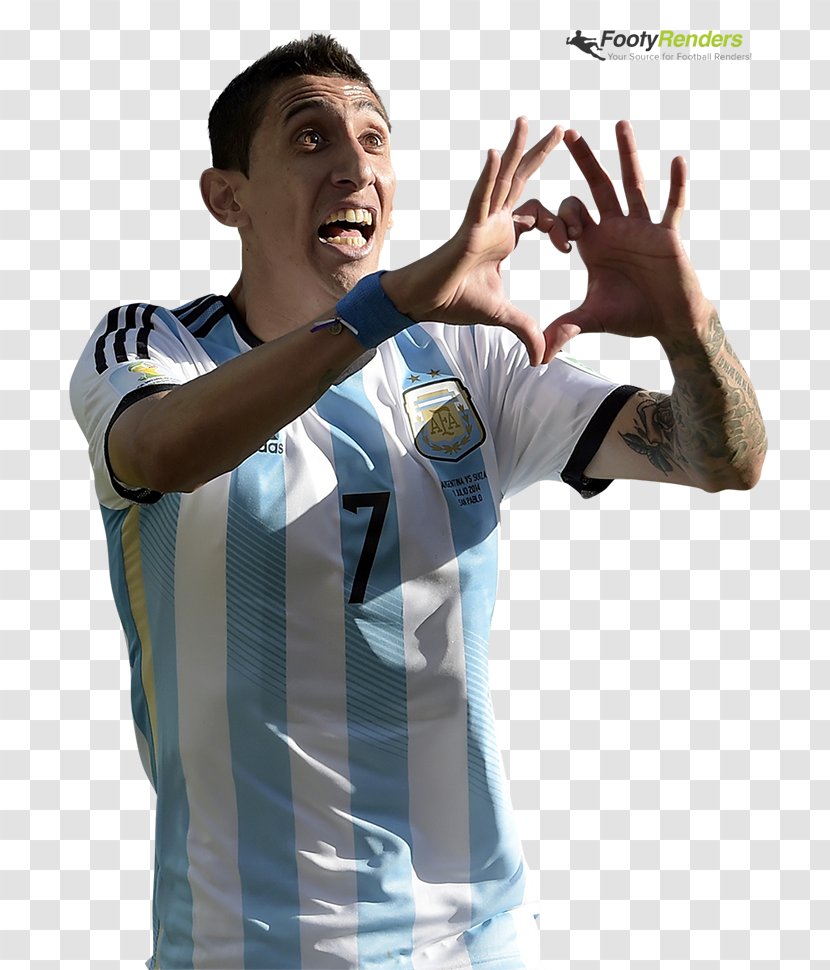 T-shirt Ángel Di Maria Thumb Argentina National Football Team Sleeve - Next Plc Transparent PNG
