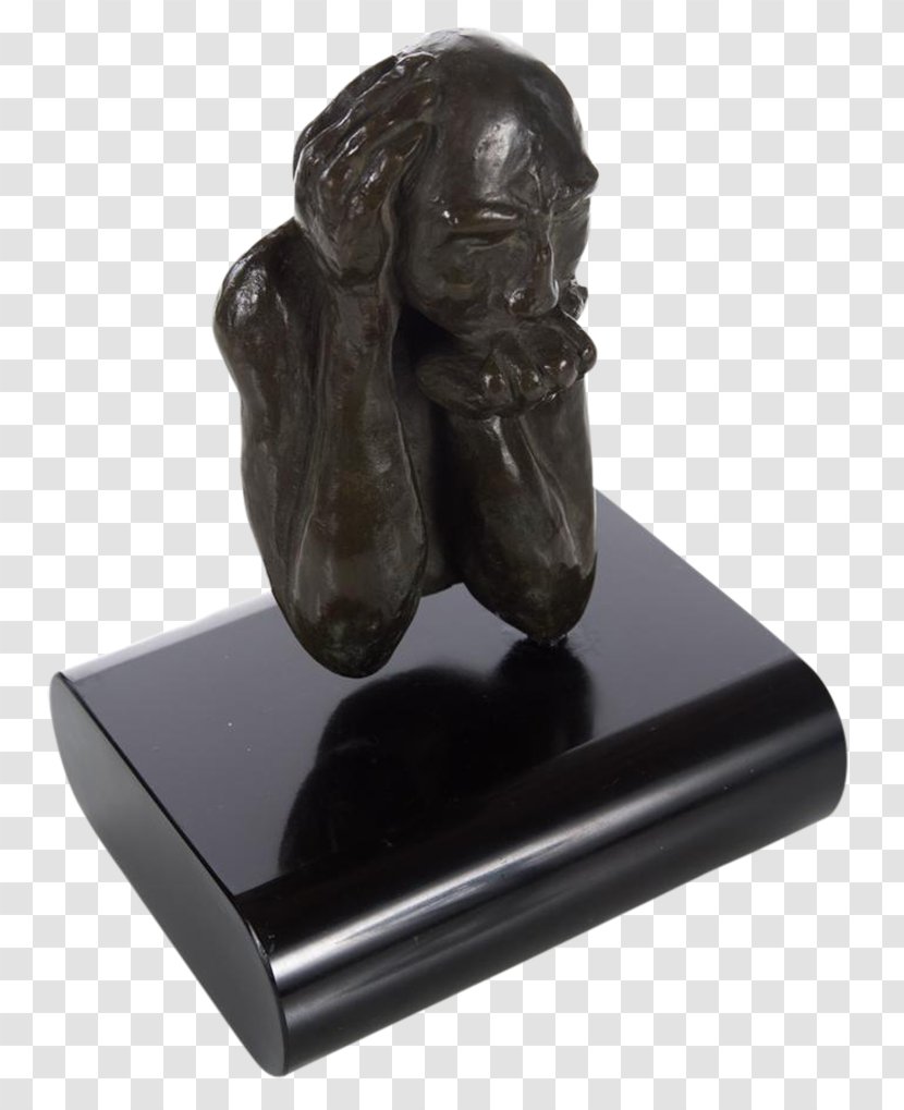 Bronze Sculpture Bust Figurine - Mathurin Moreau - Thinking Man Statue Transparent PNG