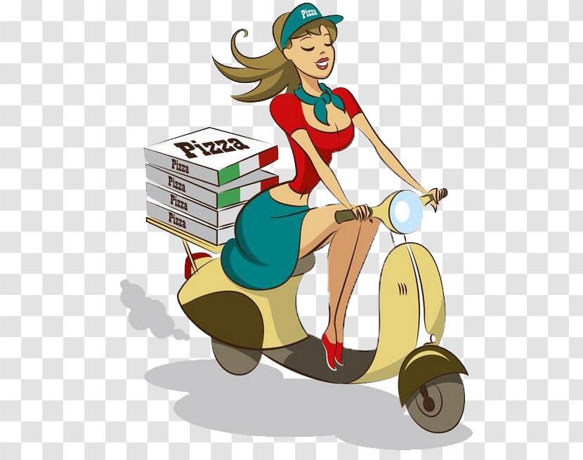 Scooter Pizza Delivery - Food - Takeaway Transparent PNG