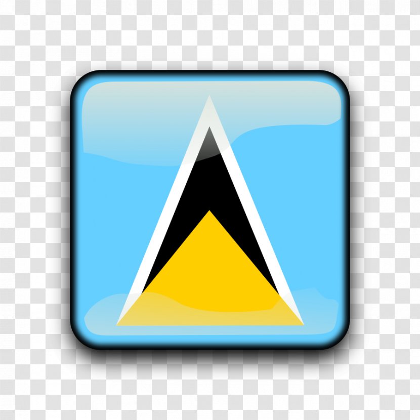 Flag Of Saint Lucia Clip Art - Area - Flagged Transparent PNG